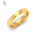 4mm bevelled edge mens wedding band 