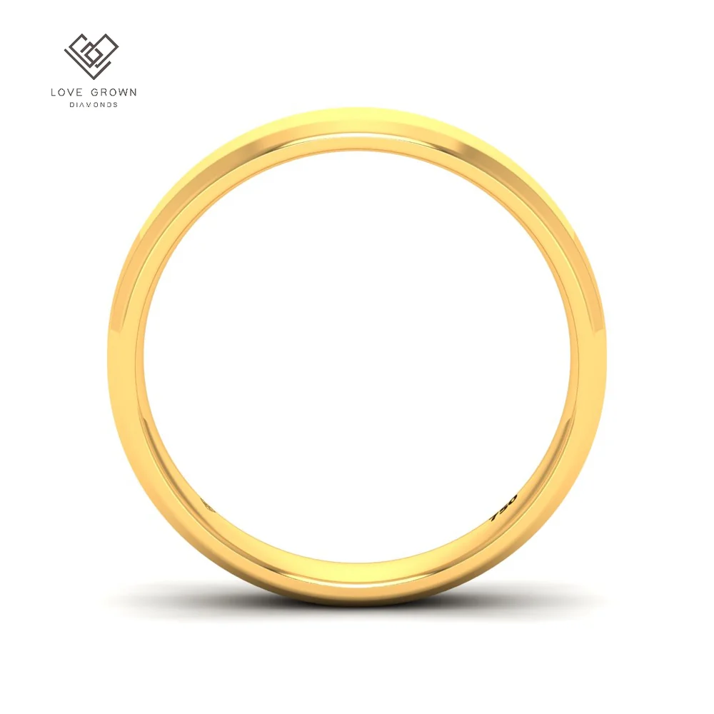 4mm bevelled edge mens wedding band 