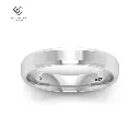 4mm bevelled edge mens wedding band 