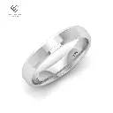 4mm bevelled edge mens wedding band 