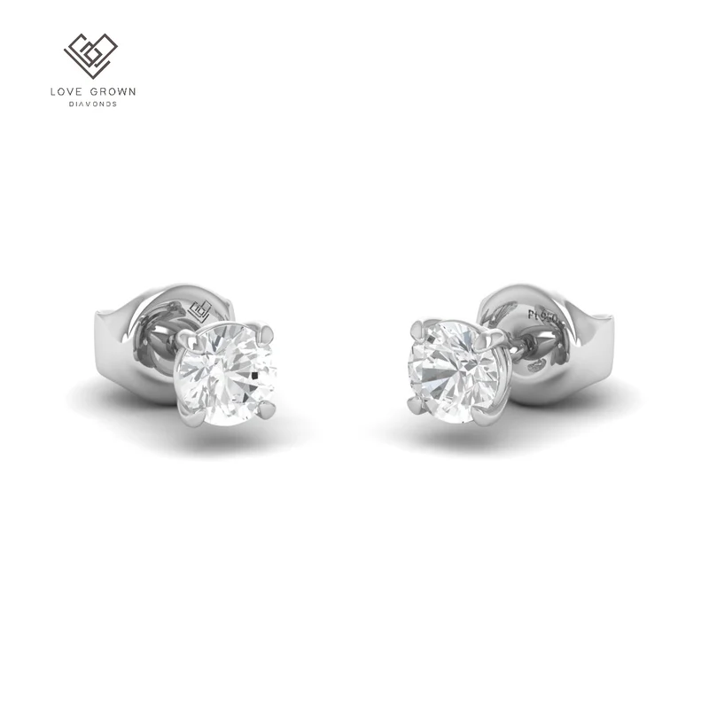 1.00ct ( 0.50ct each ear) total diamond weight stud mounts with push backs