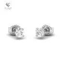 1.00ct ( 0.50ct each ear) total diamond weight stud mounts with push backs