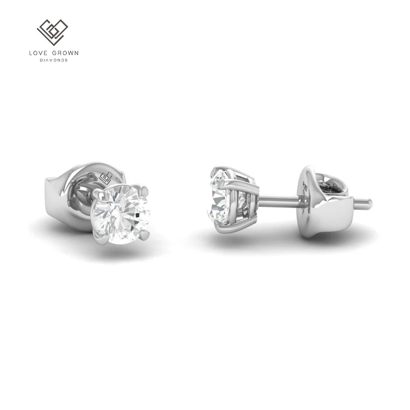 1.00ct ( 0.50ct each ear) total diamond weight stud mounts with push backs
