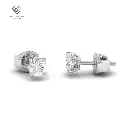 1.00ct ( 0.50ct each ear) total diamond weight stud mounts with push backs