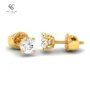 2.00ct (1.00ct each ear) total diamond weight stud mounts with push backs