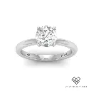 Round Diamond Plain Band Engagement Ring(Mounts)