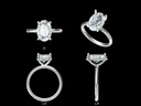 Oval Diamond Hidden Halo Engagement Ring(Mount) LERO-00002