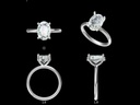 Oval Diamond Plain Band Engagement Ring(Mount)  LERO-00001(Based on 1ct center stone)