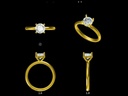 Round Diamond Plain Band Engagement Ring(Mount) LERR-00005 (Based on 1ct center stone)