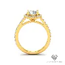  Round Diamond Halo Engagement Ring (Mount)  LERR-00002 (Based on 1ct center stone)