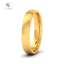 4mm Court shaped mens wedding band 