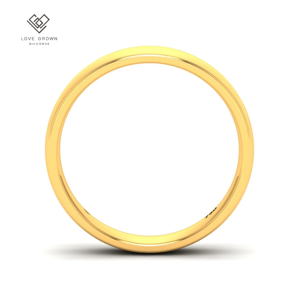 4mm Court shaped mens wedding band 