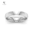 4mm Court shaped mens wedding band 