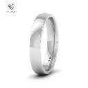 4mm Court shaped mens wedding band 