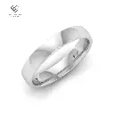 4mm Court shaped mens wedding band 