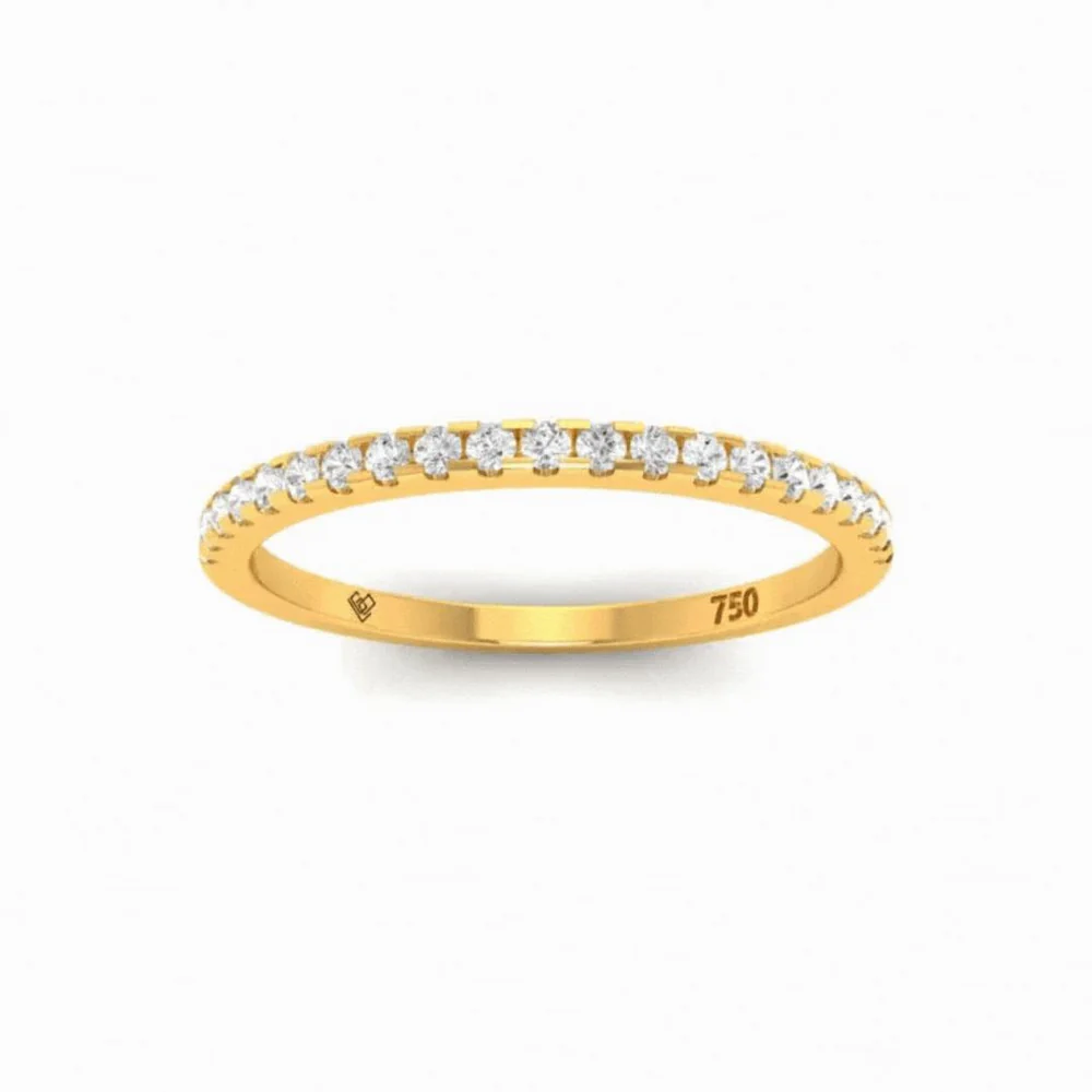LG00013 Round Brilliant Cut Diamond Wedding Band