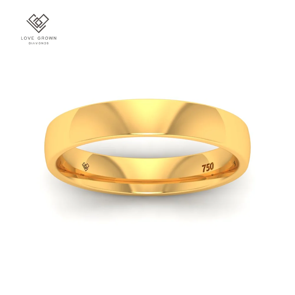 Court shaped mens wedding band 