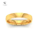 Court shaped mens wedding band 