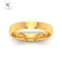 bevelled edge mens wedding band 