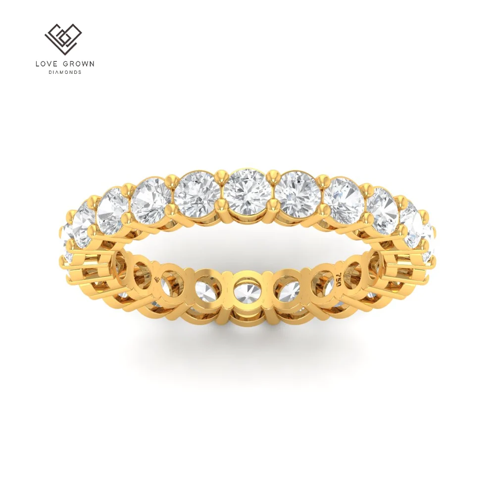 LG00062  Round cut wedding band 4.00 Ct