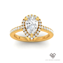 Pear Diamond Halo Engagement Ring (Mounts)  LG00006