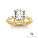 Radiant Diamond Halo Engagement Ring (Mounts)  LG00088