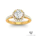  Round Diamond Halo Engagement Ring (Mount)  LG00085 (Based on 1ct center stone)