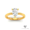 Pear Diamond Hidden Halo Engagement Ring(Mounts)   LG00046