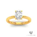 Oval Diamond Hidden Halo Engagement Ring(Mount) LG00055 (Based on 1ct center stone)