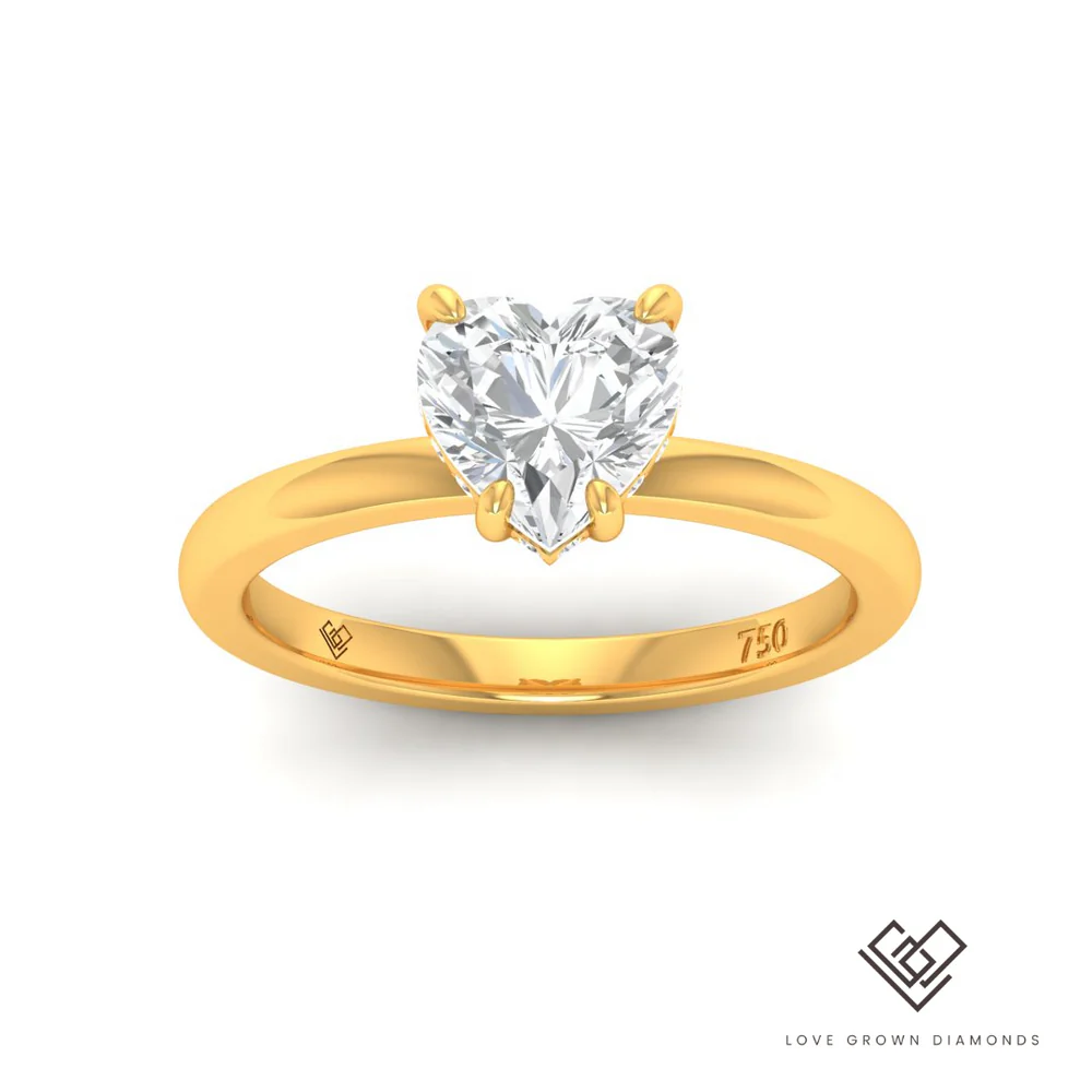 Heart Diamond Hidden Halo Engagement Ring(Mounts)  LG00058