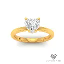 Heart Diamond Plain Band Engagement Ring(Mounts)    LG00098