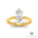 Marquise Diamond Plain Band Engagement Ring(Mounts)     LG00094