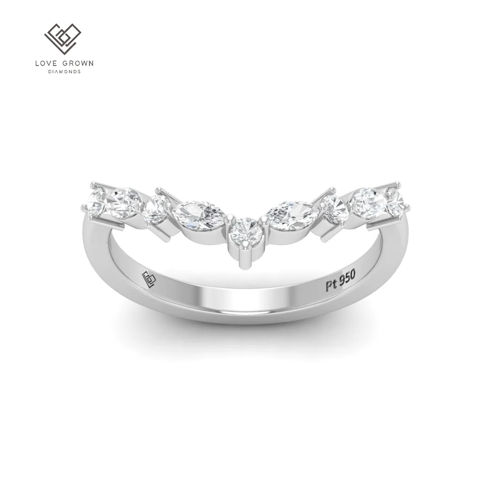 LG00019  two stone Cut  Diamond Wedding Band