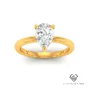 Pear Diamond Plain Band Engagement Ring(Mounts)   LG00099