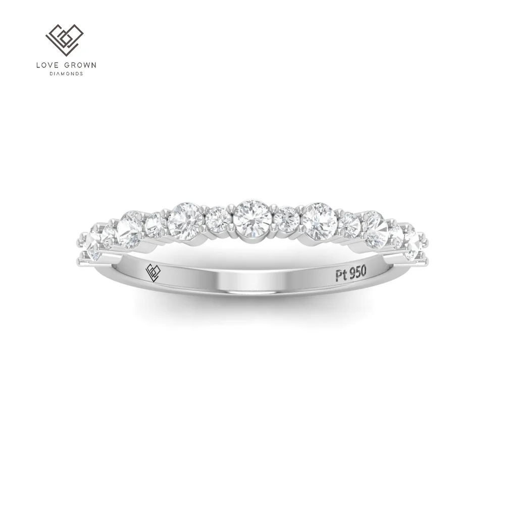 LG00027 Alternating Round diamond Wedding band 