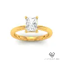 Radiant Diamond Plain Band Engagement Ring(Mounts)   LG00090
