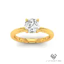 Round Diamond Plain Band Engagement Ring(Mount) LG00012 (Based on 1ct center stone)