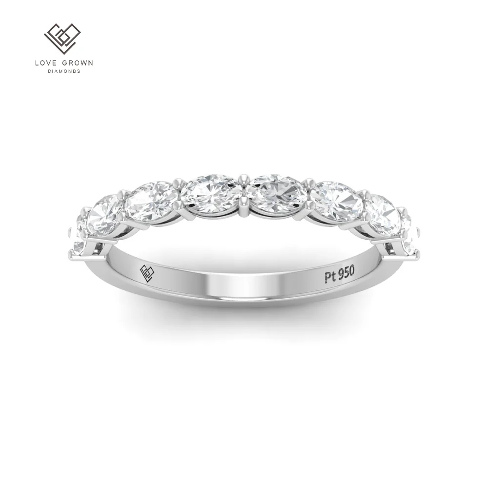 East to West Oval Cut Diamond Wedding Band LG00080
