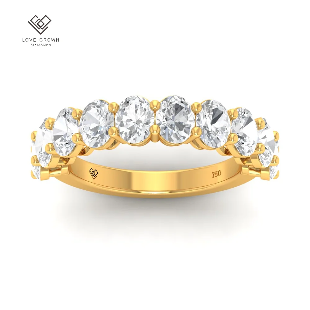 Oval cut wedding band 2.50 Ct LG00071