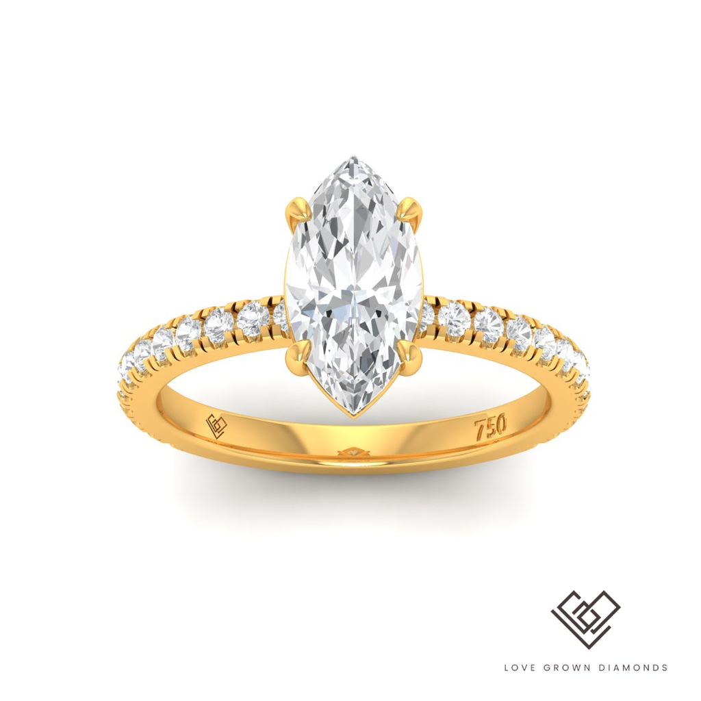 Marquise Diamond Band Engagement Ring(Mounts)  LG00017