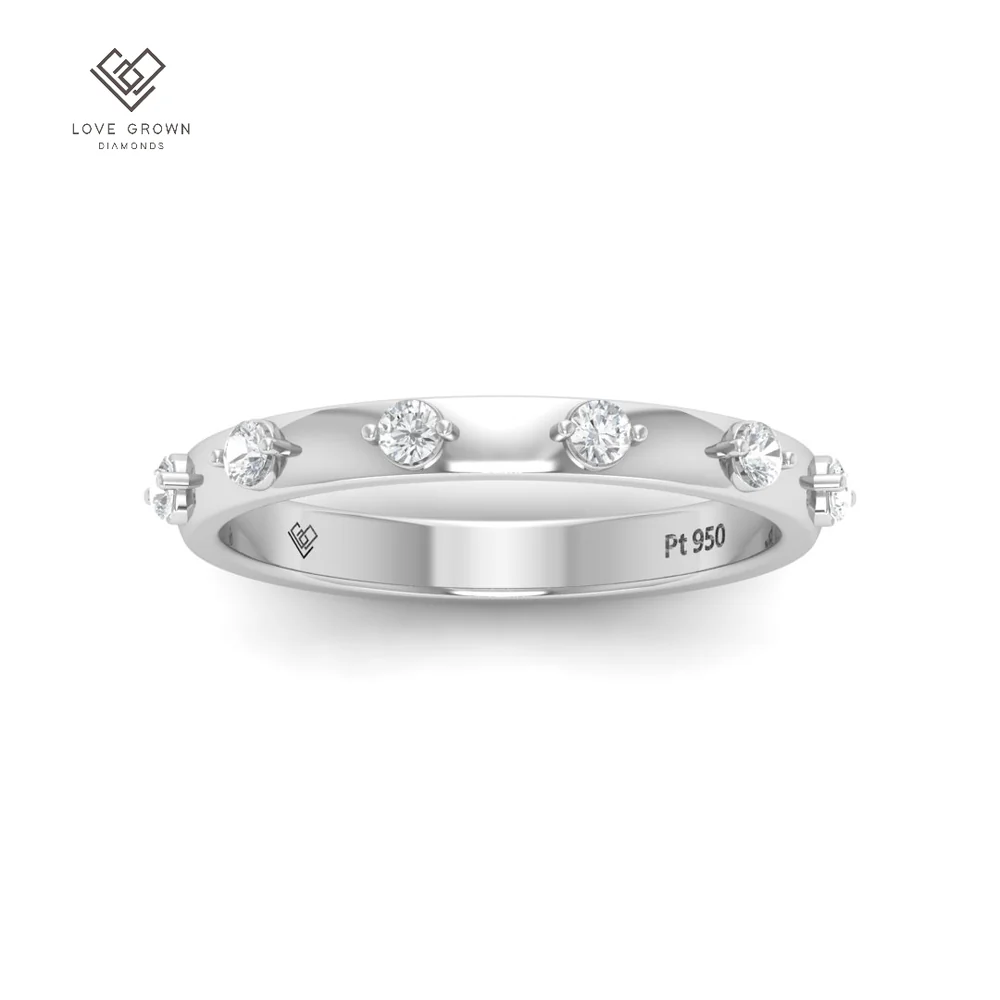 LG00109 Spaced Round Diamond Wedding Band