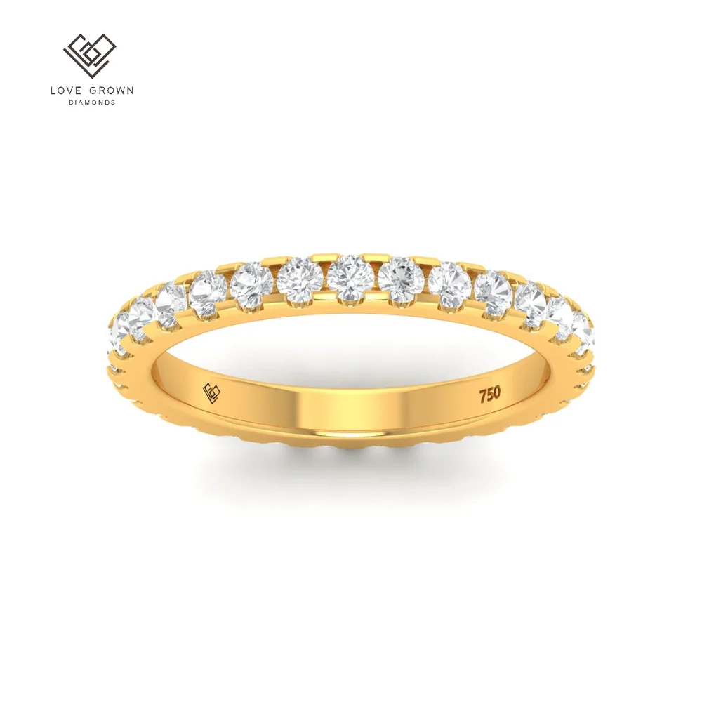 LG00064  Round cut wedding band 1.00 Ct