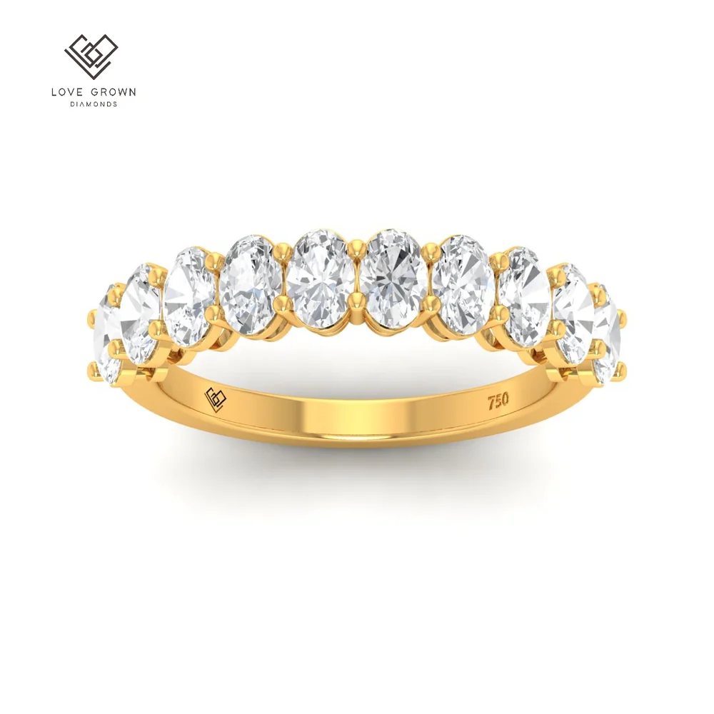 Oval cut wedding band 1.50 Ct LG00113