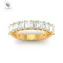 LG00008 Emerald cut wedding band 2.50 Ct