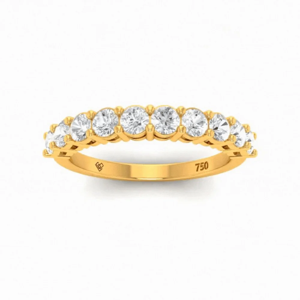 LG00060  0.7ct Round Brilliant Cut Diamond Wedding Band