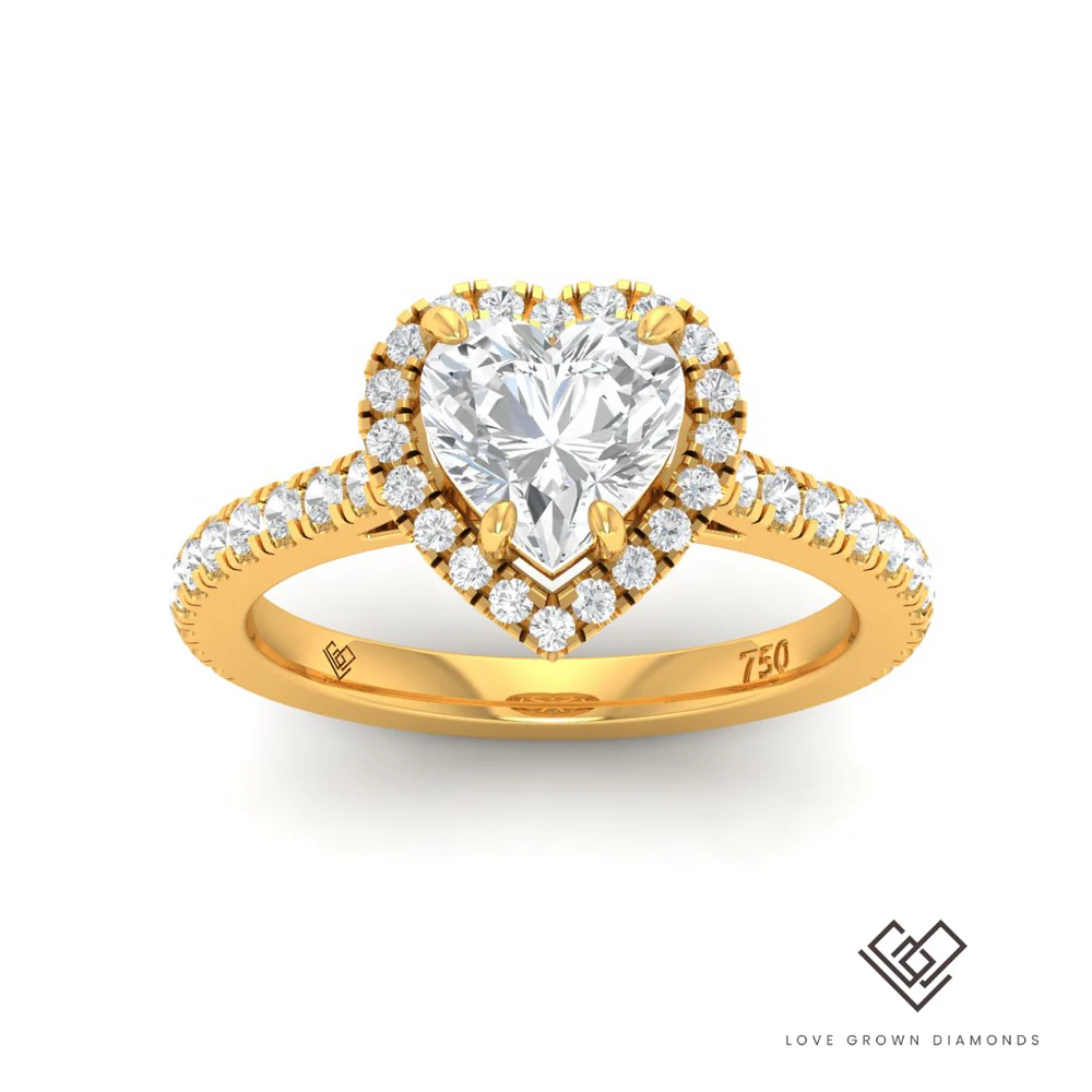 Heart Diamond Halo Engagement Ring (Mounts)  LG00021