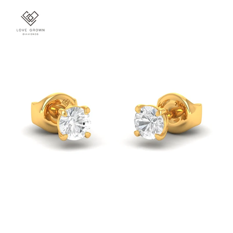 1.00ct ( 0.50ct each ear) total diamond weight stud mounts with push backs