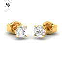3.00ct ( 1.50ct each ear )  total diamond weight stud mounts with push backs 