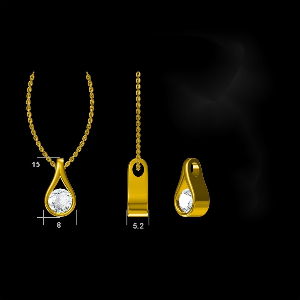 Pear Bezel Solitaire Pendant  (Mounts) 
