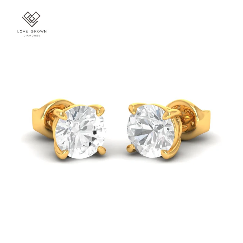 10.00ct (5.00ct each ear ) total diamond weight stud mounts with push backs 
